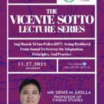 Vicente Sotto Lecture 2021 November